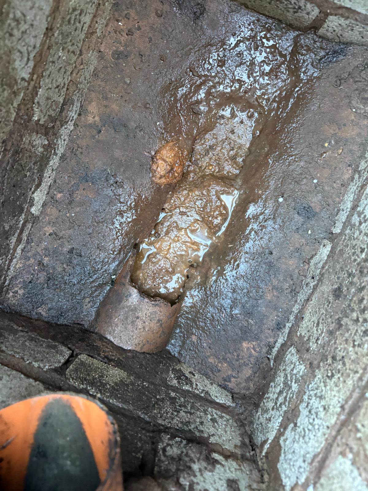 Blocked inspection chamber Blackpool - landlord portfolio drainage management