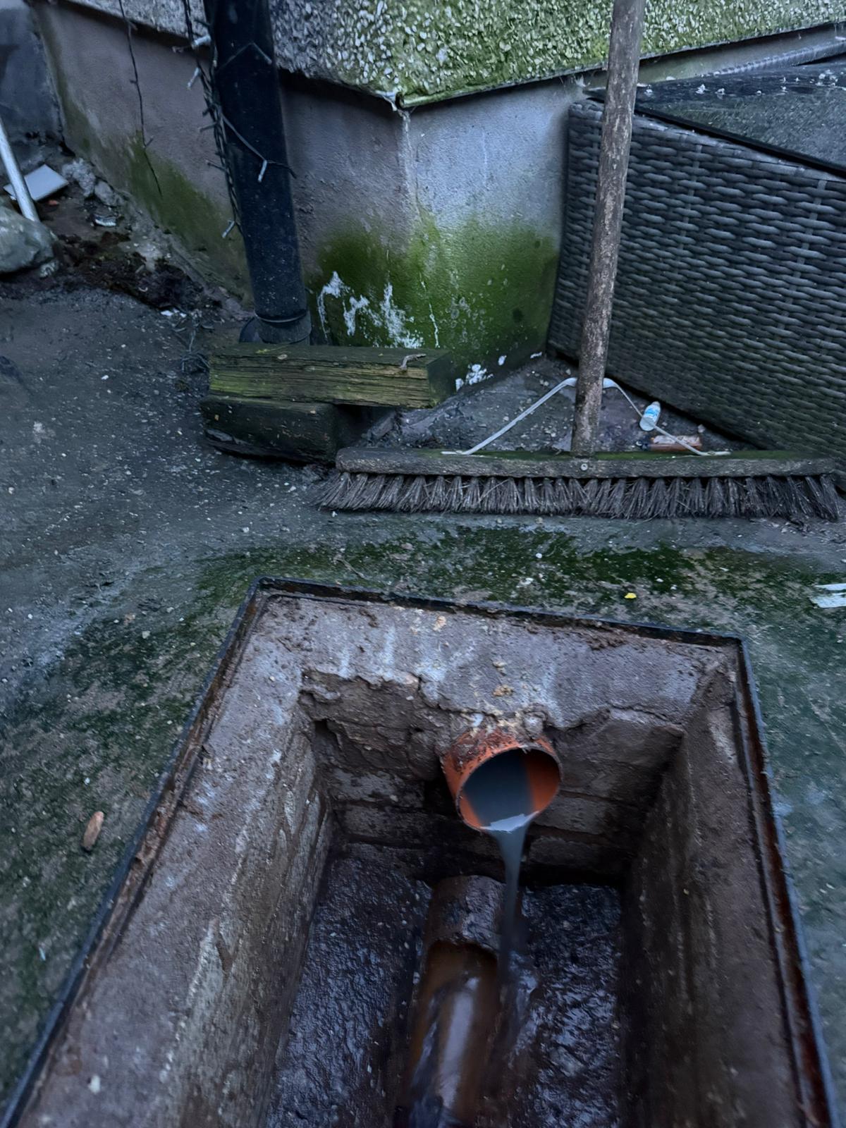 Drain inspection chamber overflowing Blackpool - shared sewer vs private drain boundary