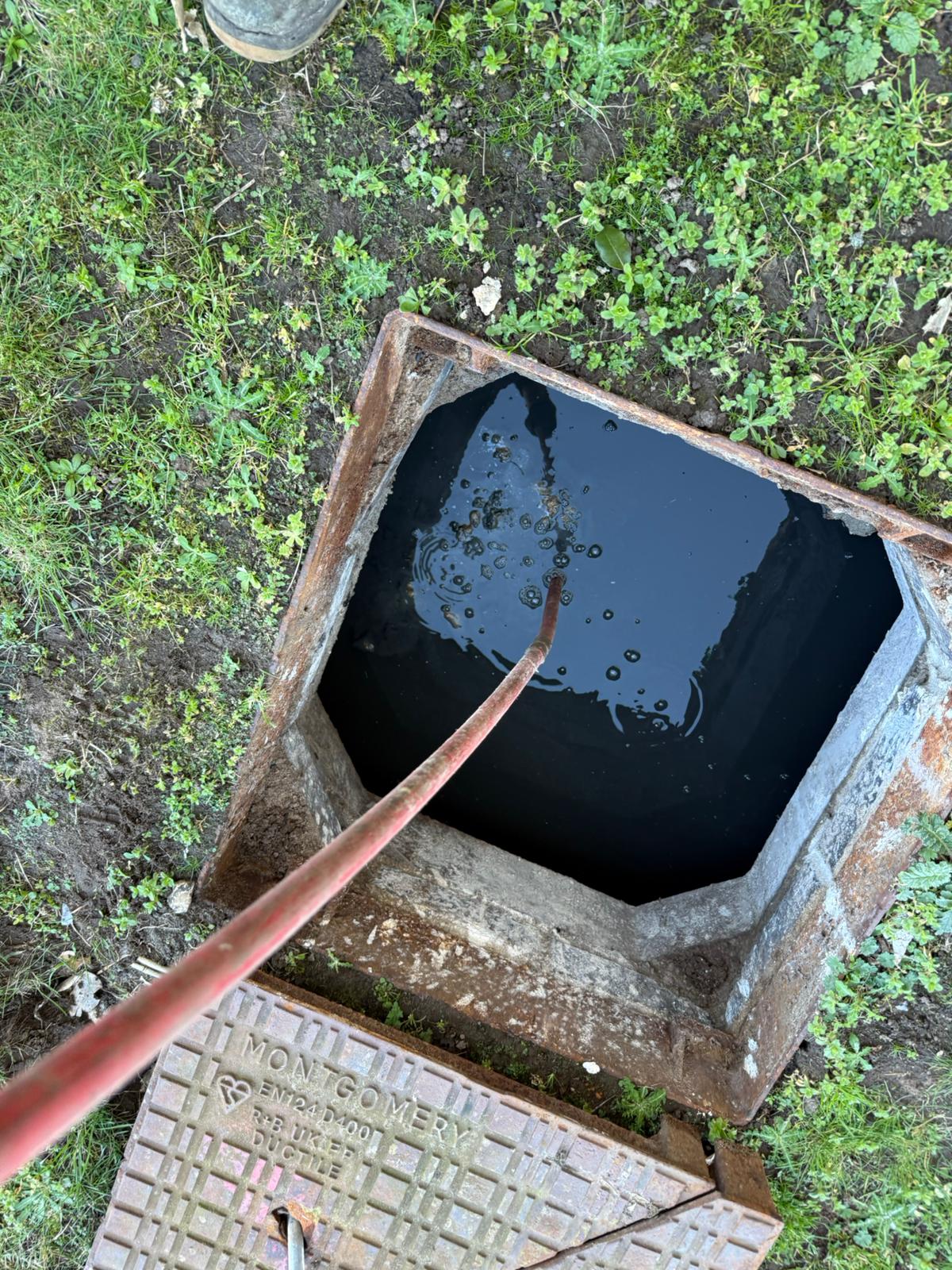 Overflowing inspection chamber Fylde Coast - emergency drainage response