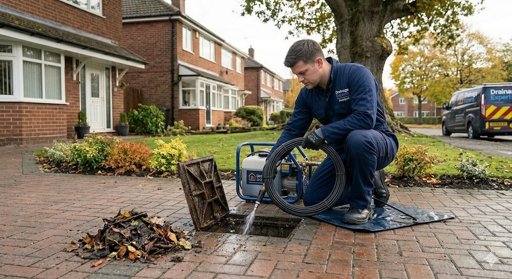 blocked external drain Chorley