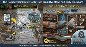 The Homeowner’s Guide to Outside Drain Overflows and Gully Blockages