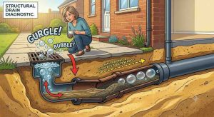 Why Is My Outside Drain Gurgling? The Early Warning Signs of Pipe Collapse