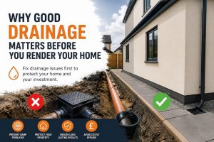 good drainage before rendering
